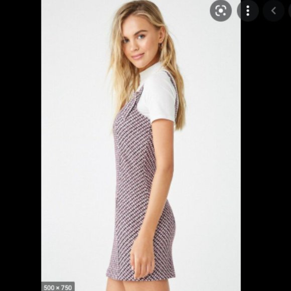 Forever 21 Tweed Pinafore Dress with buckle straps - Picture 5 of 10